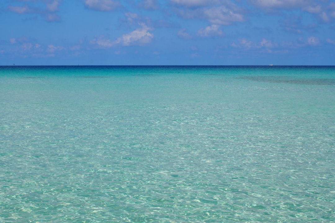 a body of water with blue sky and clouds