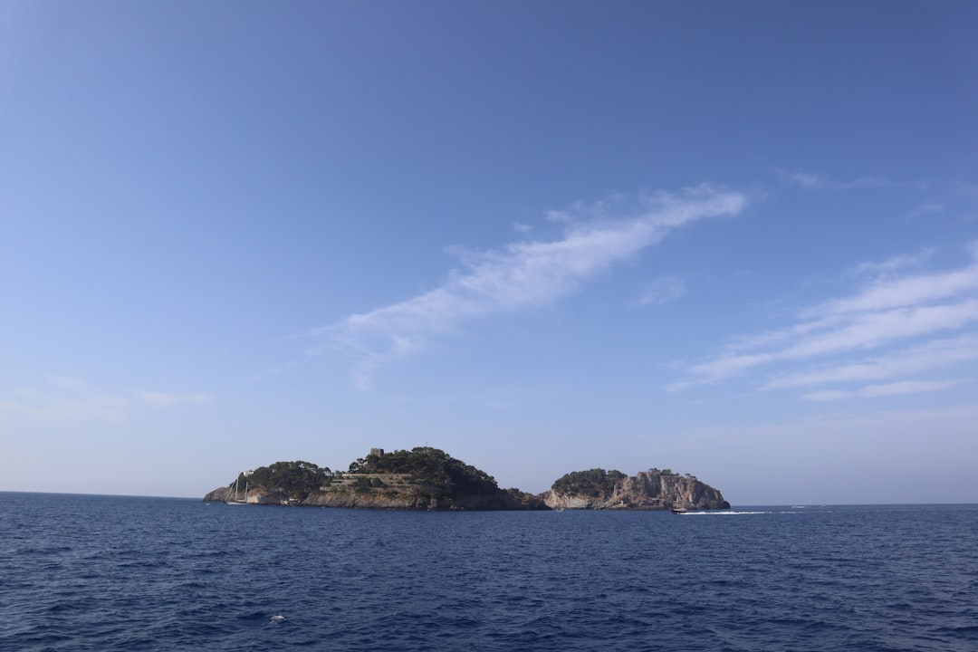 a small island in the middle of the ocean